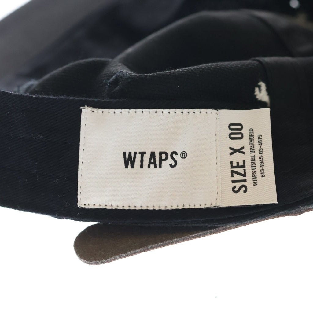 WTAPS(ダブルタップス) 22SS CAP CROSSBONE ロゴパッチ クロスボーン刺繍 5パネルキャップ 帽子 ブラック 221HDT-HT02