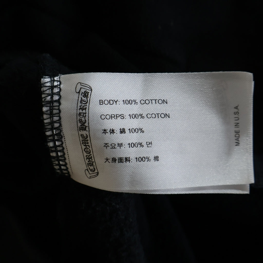 CHROME HEARTS(クロムハーツ) SWTSHRT PLVR ラスベガス限定 バック ホースシュー プリント プルオーバースウェットパーカー フーディー ブラック