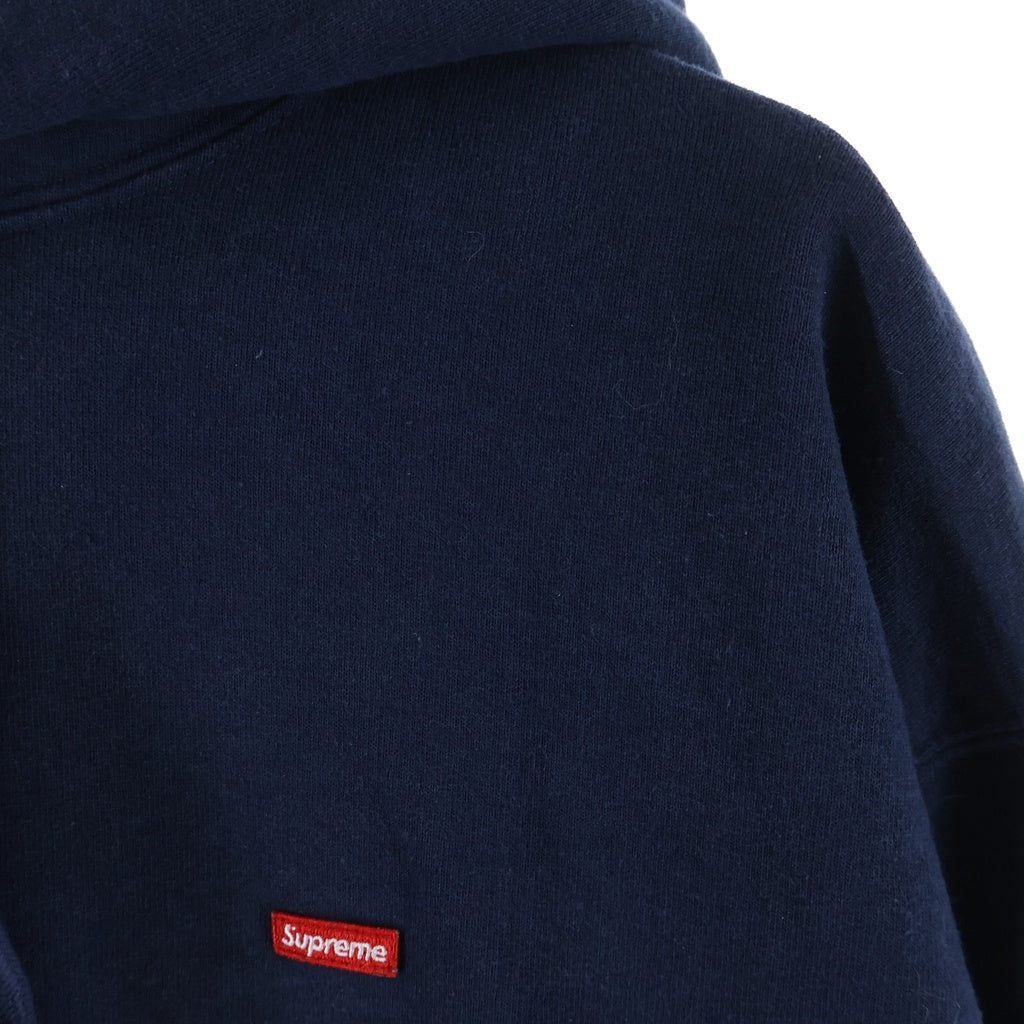 SUPREME(シュプリーム) 23AW Small Box Hooded Sweatsirt スモールボックス ロゴエンブロイダリー フーデッドスウェットシャツ パーカー ネイビー
