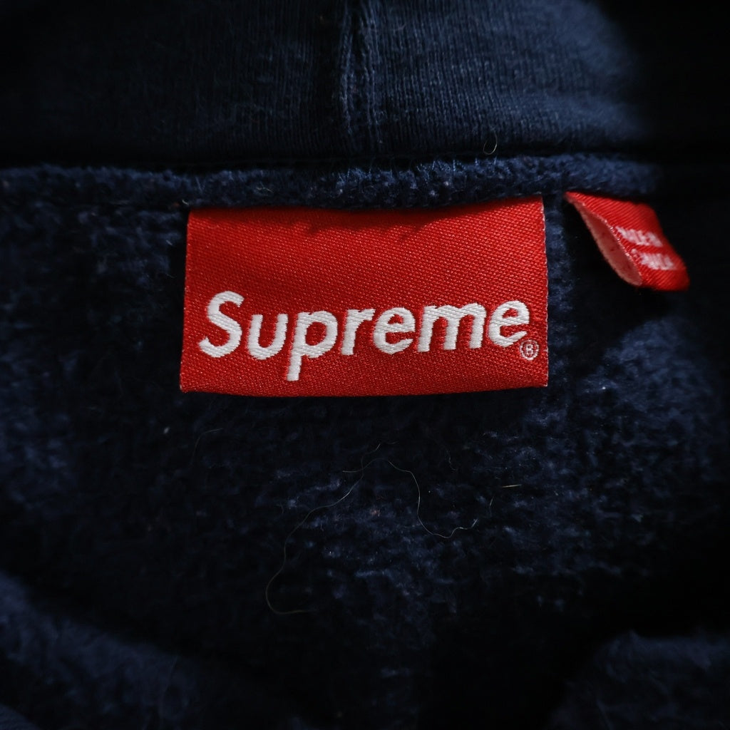 SUPREME(シュプリーム) 23AW Small Box Hooded Sweatsirt スモールボックス ロゴエンブロイダリー フーデッドスウェットシャツ パーカー ネイビー
