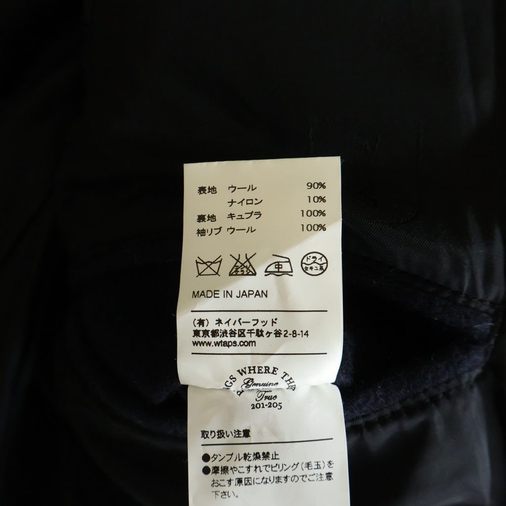 WTAPS(ダブルタップス) 14AW TOUTHFUL DAYZ PEA COAT ユースフルデイズ期 ウールメルトン ピーコート ネイビー 142GWDT-JKM05