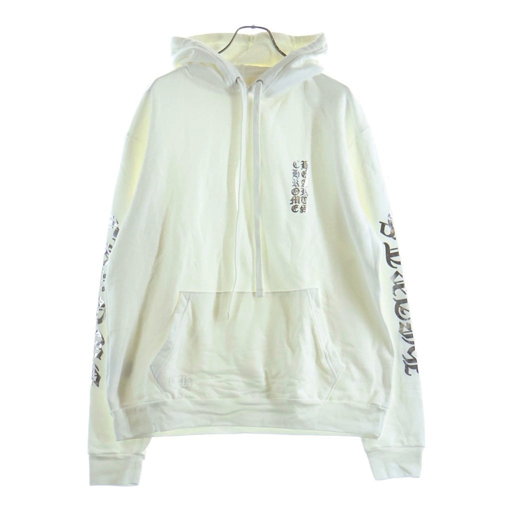 CHROME HEARTS(クロムハーツ) WHITE FOIL HOODIE フォイル アームロゴ プルオーバースウェットパーカー フーディー ホワイト