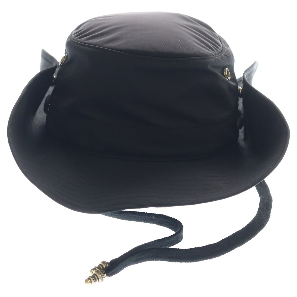 CHROME HEARTS(クロムハーツ) Scroll Logo Label Nylon Bucket Hat スクロールロゴラベル ナイロン バケットハット 帽子 ブラック