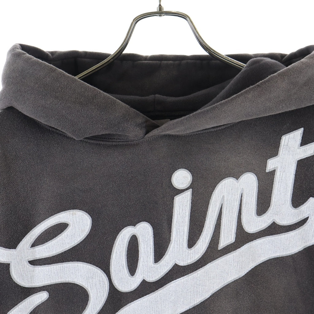 SAINT MICHAEL(セントマイケル) 21AW Hoodie Focus フォーカス ヴィンテージ加工 プルオーバーフーディー パーカー グレー SM-A21-0000-037