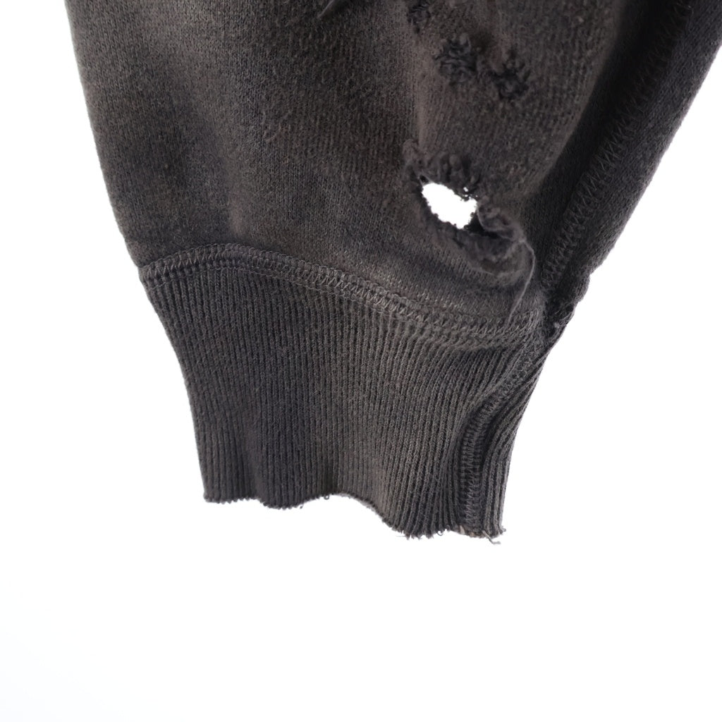 SAINT MICHAEL(セントマイケル) 21AW Hoodie Focus フォーカス ヴィンテージ加工 プルオーバーフーディー パーカー グレー SM-A21-0000-037