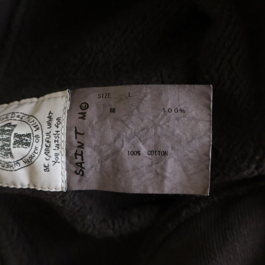 SAINT MICHAEL(セントマイケル) 21AW Hoodie Focus フォーカス ヴィンテージ加工 プルオーバーフーディー パーカー グレー SM-A21-0000-037