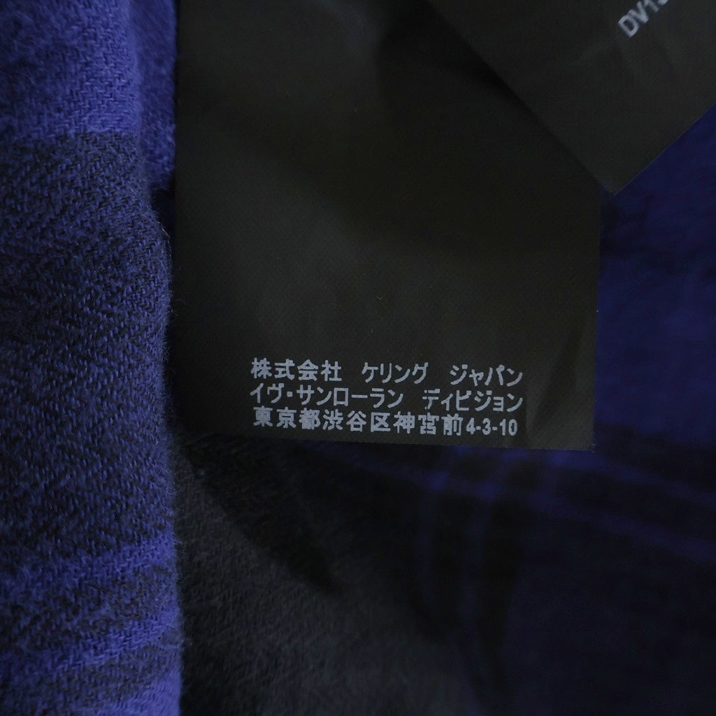 SAINT LAURENT PARIS(サンローランパリ) 17AW コットン フランネルチェック 長袖シャツ ブルー 483071 Y072R