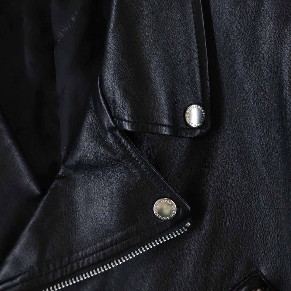 JOHN LAWRENCE SULLIVAN(ジョンローレンスサリバン) 20SS TAILORED LAMBSKIN RIDERS JACKET ラムスキン テーラード レザーライダースジャケット ブラック JLS-04-01