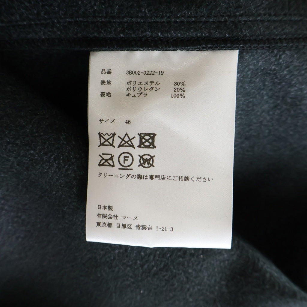 JOHN LAWRENCE SULLIVAN(ジョンローレンスサリバン) 22AW VEGAN LEATHER OVERSIZED SHIRT ヴィーガンレザー オーバーサイズ 長袖シャツ ブラック 3B002-0222-19