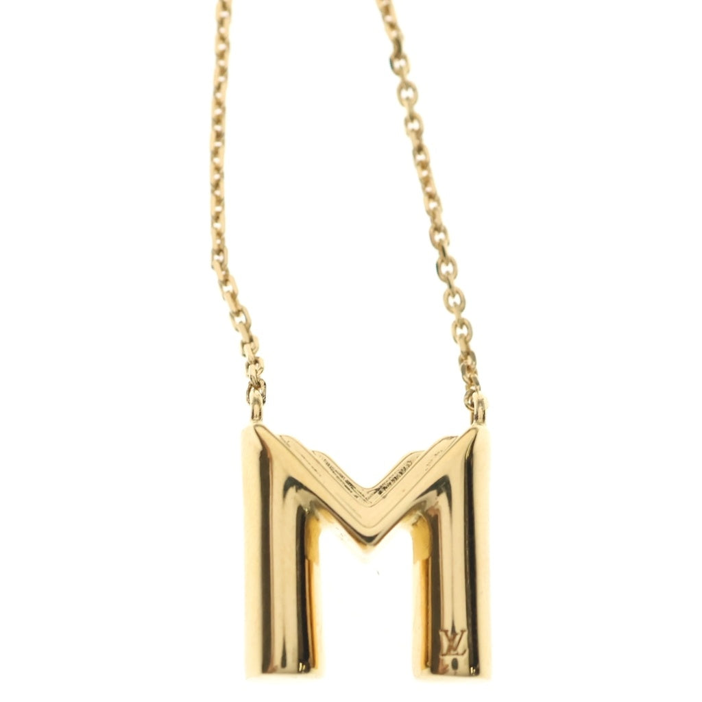 LOUIS VUITTON(ルイヴィトン) LV&ME イニシャルペンダントトップ チェーン ネックレス ゴールド M61068 レディース