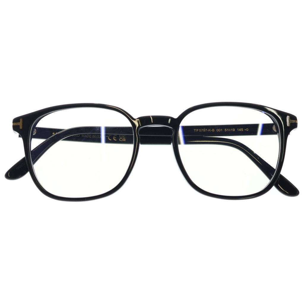 TOM FORD(トムフォード) TF5797-K-B アジアンフィット ウェリントンフレーム クリアレンズ サングラス メガネ ブラック レディース