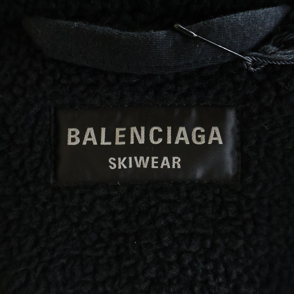 BALENCIAGA(バレンシアガ) 24AW Ski Zip-Up Hooded Teddy Jacket スキー ジップアップ フーディー テディジャケット グレー/カーキ/ホワイト 809469 TPQ11