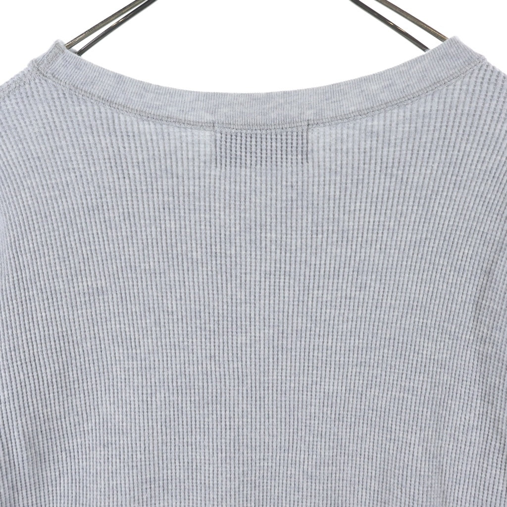 UNUSED(アンユーズド) 23AW LONG SLEEVE WAFFLE T-SHIRTS コットンワッフル 長袖クルーネックカットソー グレー US2368
