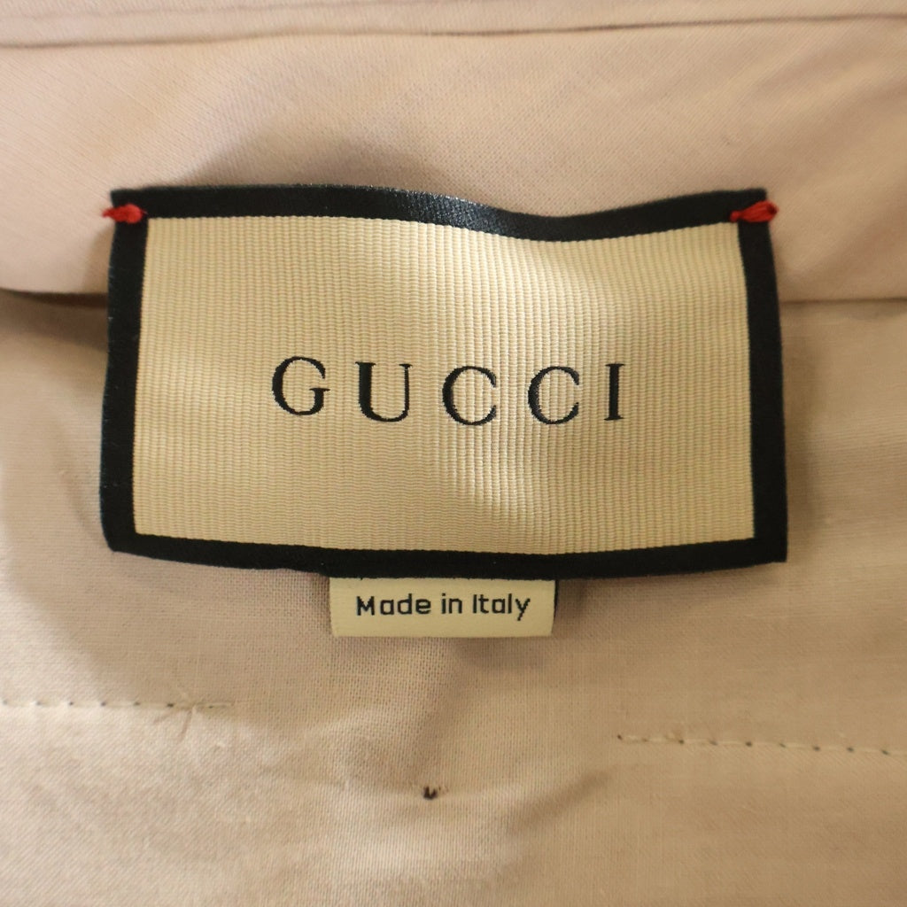 GUCCI(グッチ) 24SS ホースビット総柄 チェックウールスラックスパンツ ブラウン 756017 ZAOPD