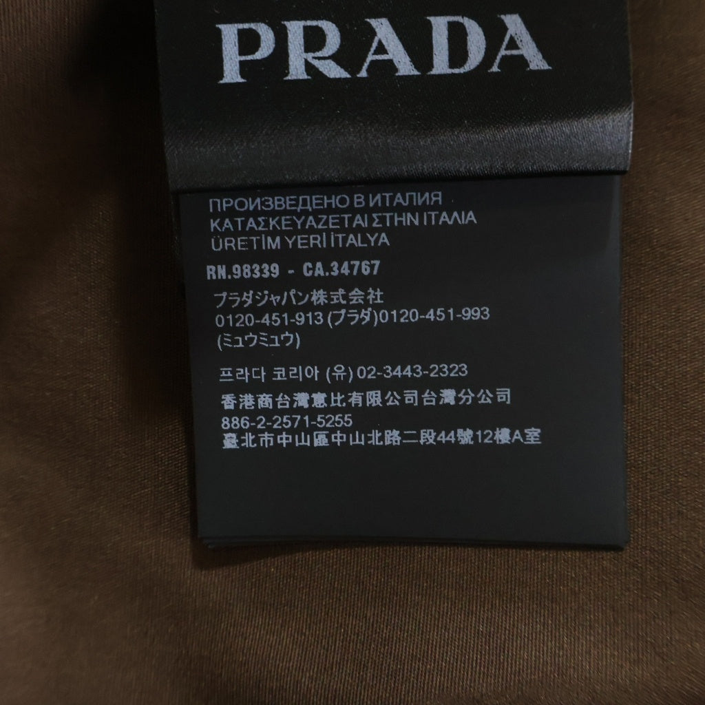 PRADA(プラダ) 25AW コットンブレンド ショートスリーブシャツ 半袖 ブラウン UCS521