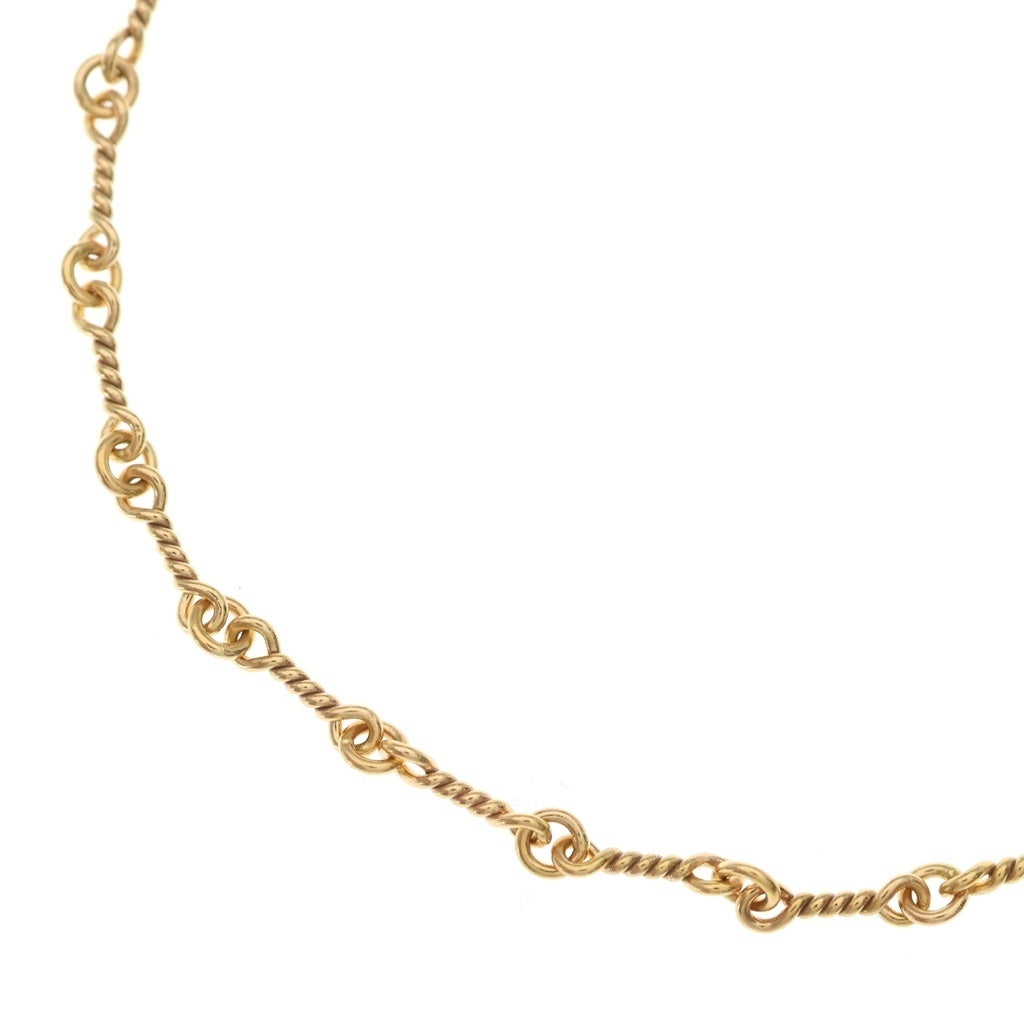 CHROME HEARTS(クロムハーツ) 22K NECKCHAIN T20 ツイストチェーンネックレス 20inch ゴールド BCA015