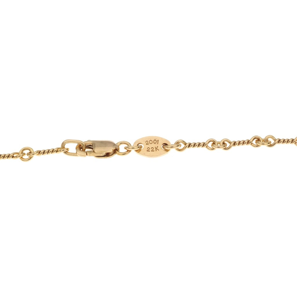 CHROME HEARTS(クロムハーツ) 22K NECKCHAIN T20 ツイストチェーンネックレス 20inch ゴールド BCA015