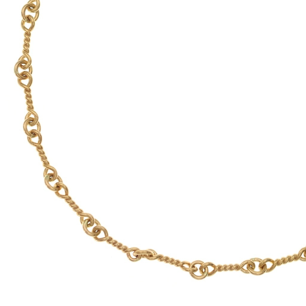 CHROME HEARTS(クロムハーツ) 22K NECKCHAIN T20 ツイストチェーンネックレス 20inch ゴールド BCA015
