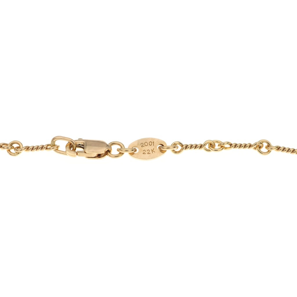 CHROME HEARTS(クロムハーツ) 22K NECKCHAIN T18 ツイストチェーンネックレス 18inch ゴールドBCA014