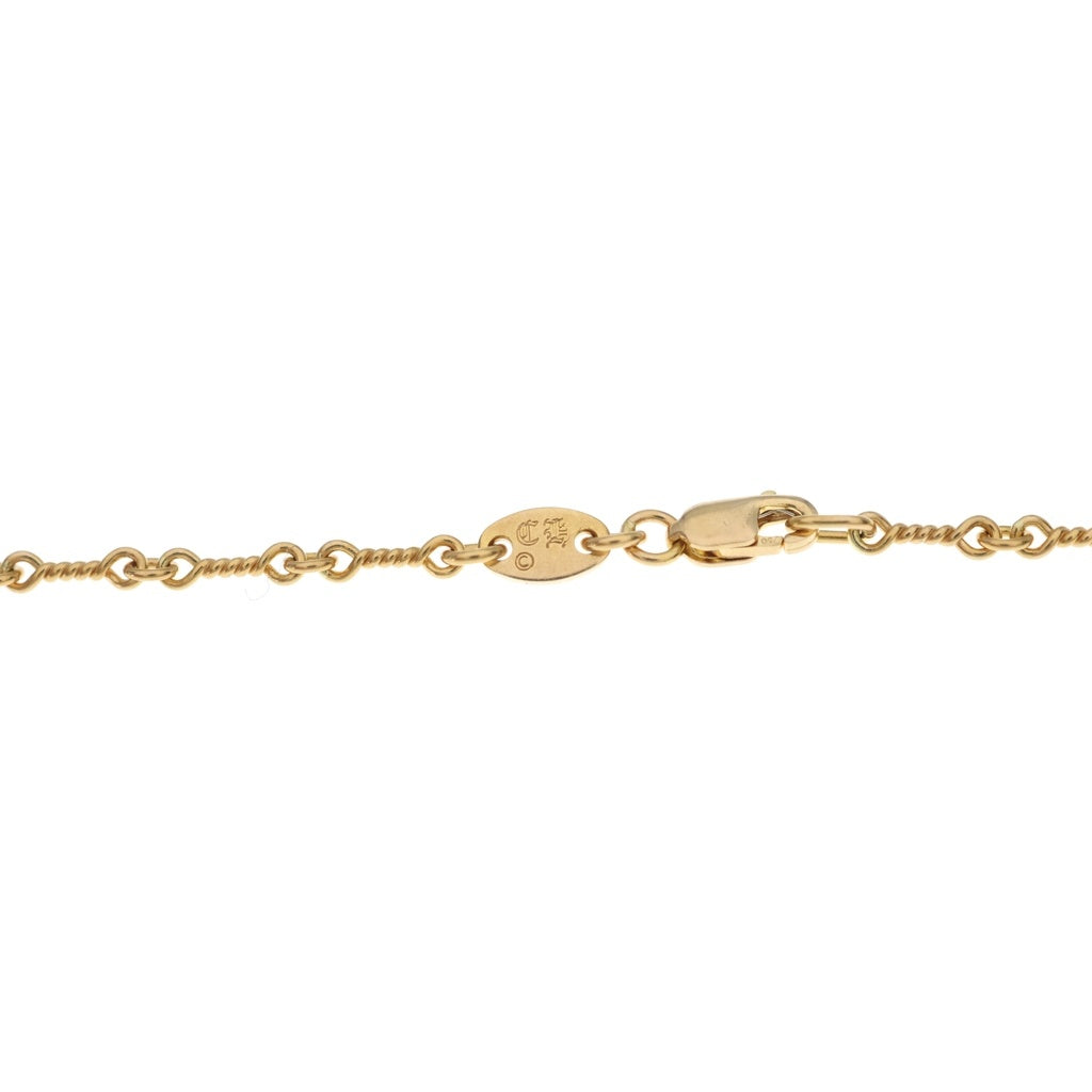 CHROME HEARTS(クロムハーツ) 22K NECKCHAIN T18 ツイストチェーンネックレス 18inch ゴールドBCA014