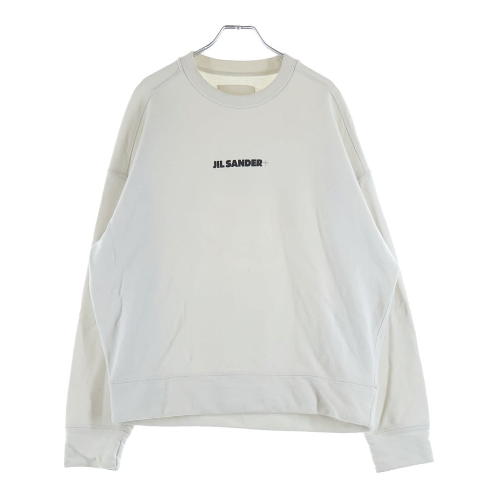 JIL SANDER +(ジルサンダープラス) 21AW フロントロゴプリント クルーネックスウェットトレーナー ホワイト JPPT707513 WT248608