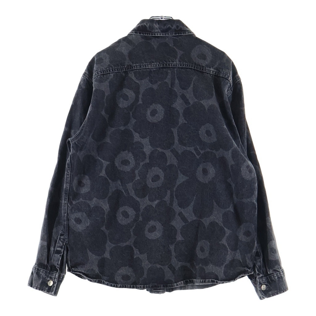 marimekko(マリメッコ) MARIDENIM VAIHE UNIKKO マリデニム フラワー総柄 長袖デニムシャツ レディース グレー 52_1_52259194460