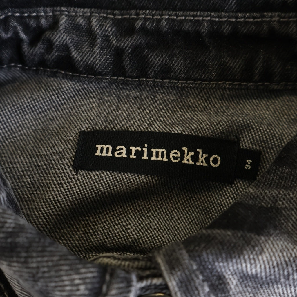 marimekko(マリメッコ) MARIDENIM VAIHE UNIKKO マリデニム フラワー総柄 長袖デニムシャツ レディース グレー 52_1_52259194460