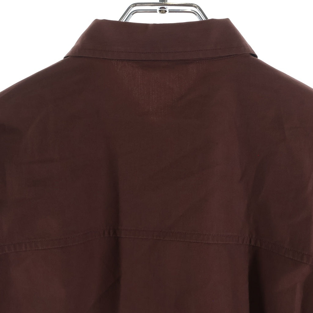 AURALEE(オーラリー) WASHED FINX TWILL BIG SHIRTS ウォッシュドフィンクスツイルビッグ 長袖シャツ ブラウン A00S03TN