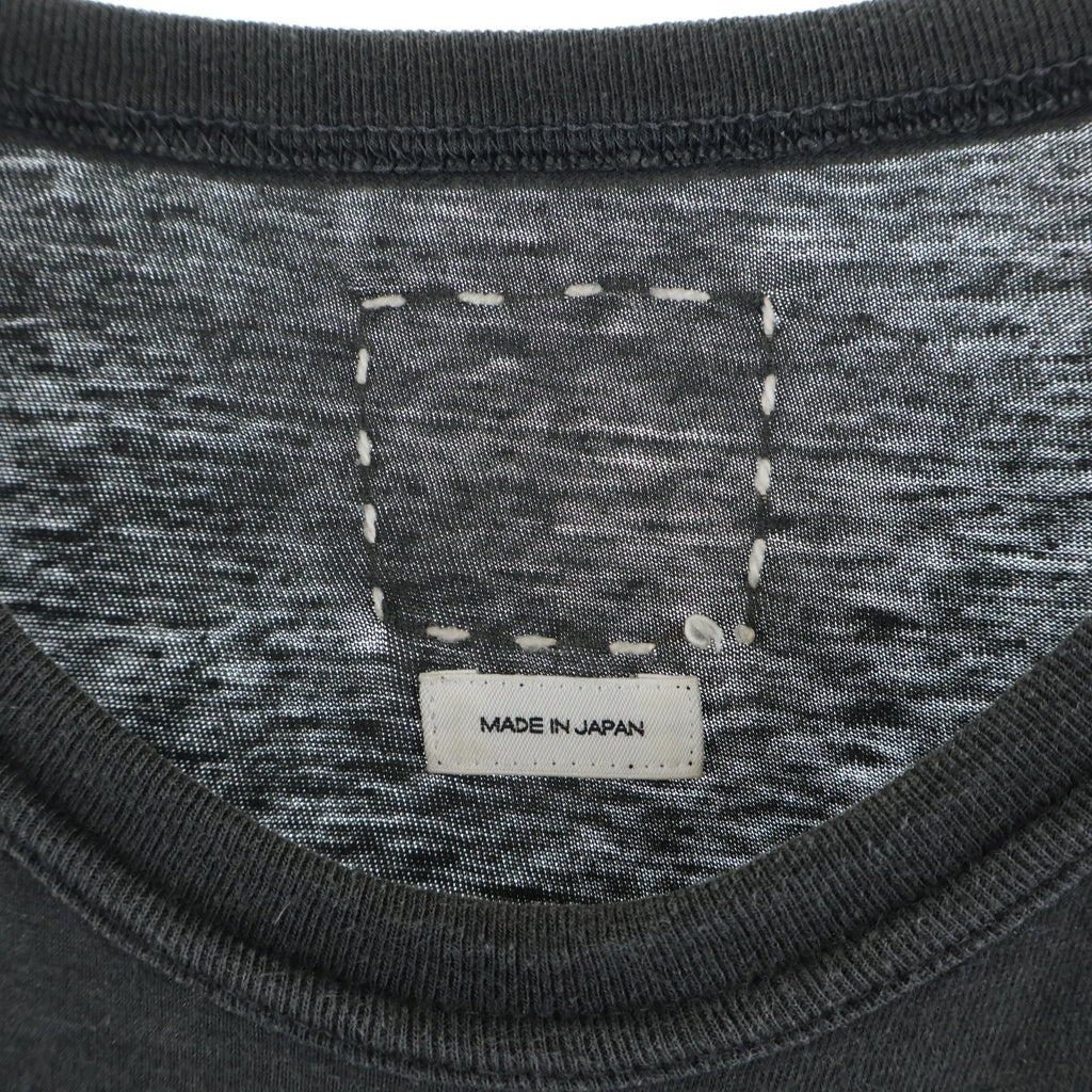 VISVIM(ヴィスヴィム) 25AW EX JUMBO TEE S/S DMGD エクストラジャンボ ガーメントダイ 半袖ポケットTシャツ 半袖クルーネックカットソー ブラック 0125205010017