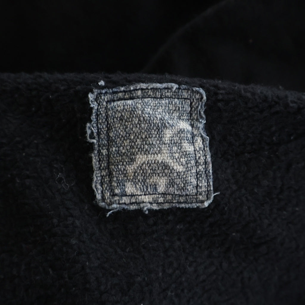 VISVIM(ヴィスヴィム) 25SS JUMBO SB HOODIE F.Z. ICT限定 胸プリント ジップアップスウェットパーカー フーディー ブラック 0225905010002