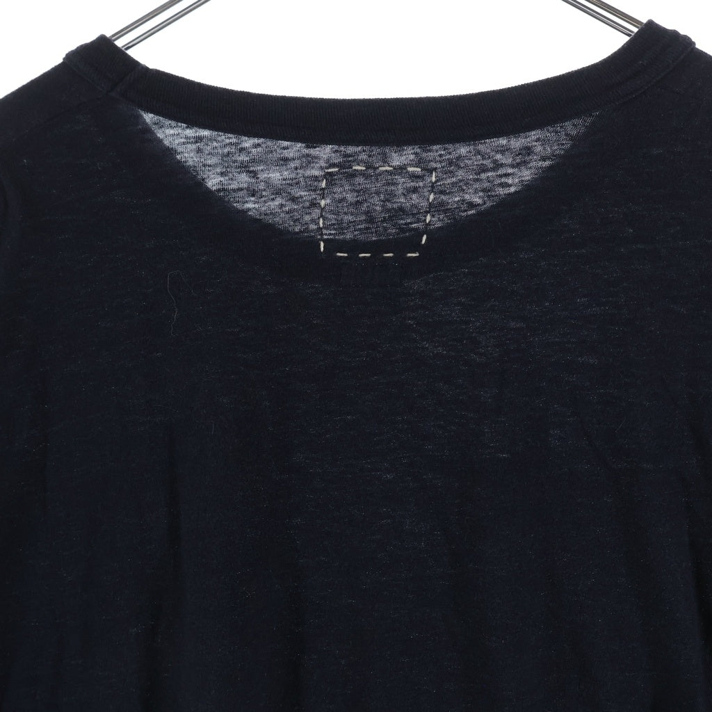 VISVIM(ヴィスヴィム) 25AW JUMBO TEE S/S REPUBLIC ジャンボ リパブリック フロントプリントTシャツ 半袖クルーネックカットソー ブラック 0125205010024