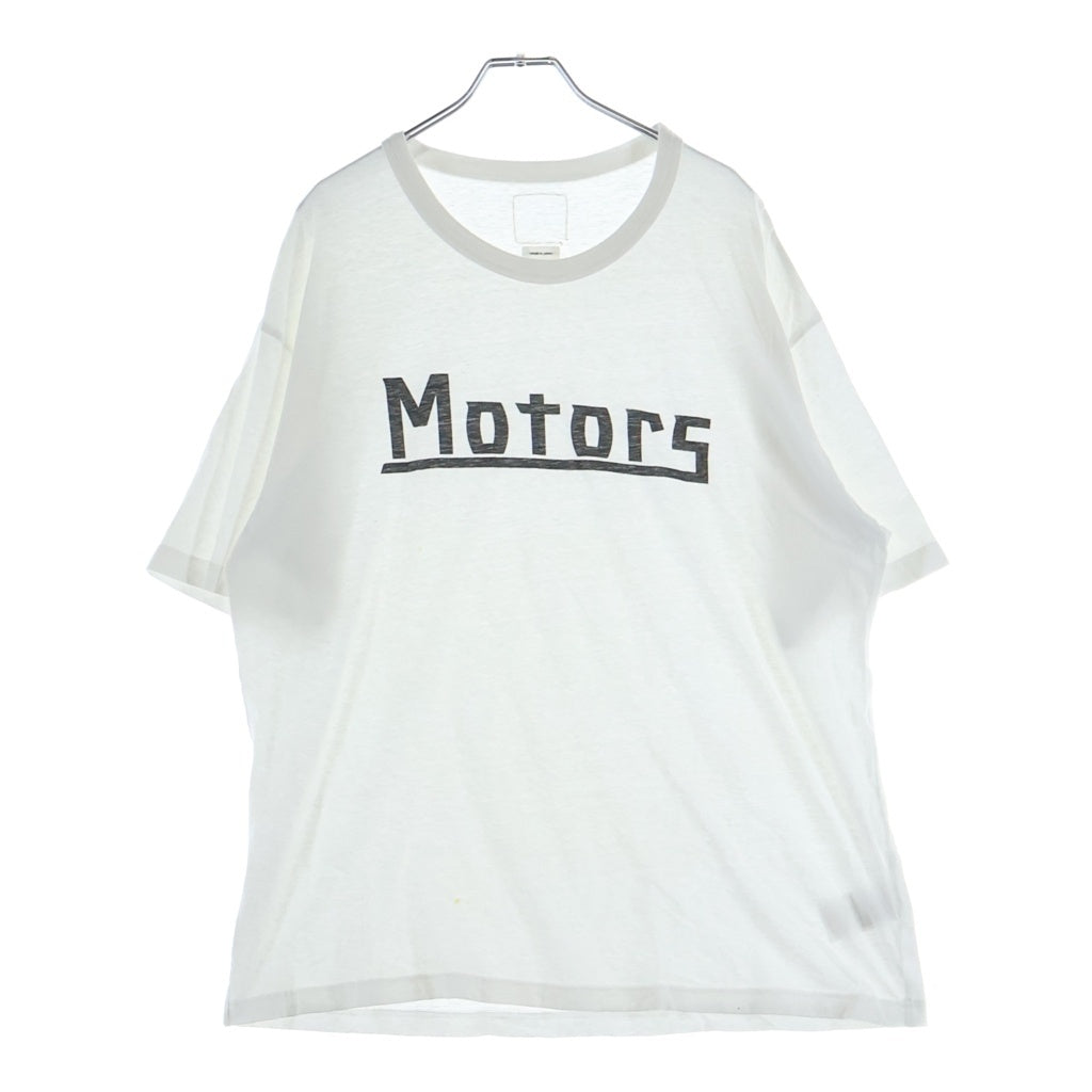 VISVIM(ヴィスヴィム) 25SS MOTORS CLUB JUMBO TEE S/S モータークラブ ジャンボ フロントプリントTシャツ 半袖クルーネックカットソー ホワイト 0125405010002