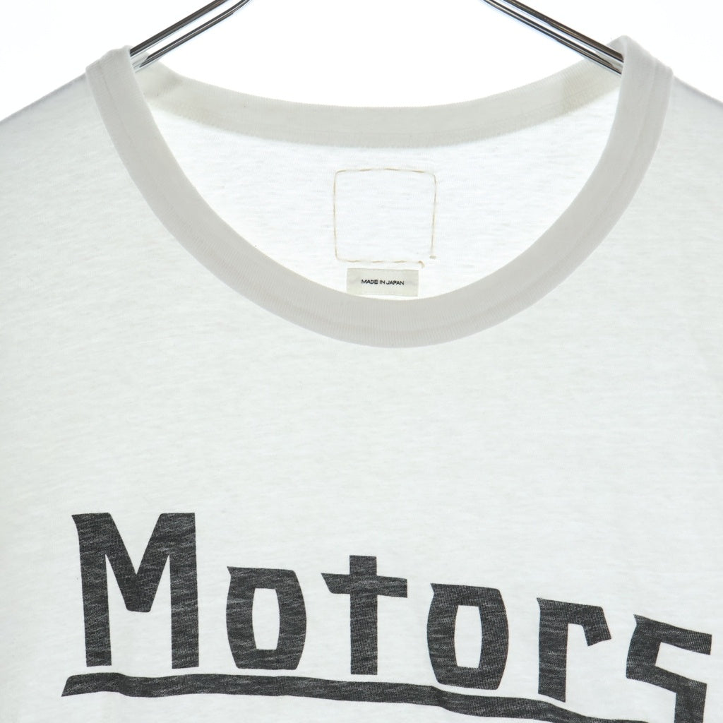 VISVIM(ヴィスヴィム) 25SS MOTORS CLUB JUMBO TEE S/S モータークラブ ジャンボ フロントプリントTシャツ 半袖クルーネックカットソー ホワイト 0125405010002