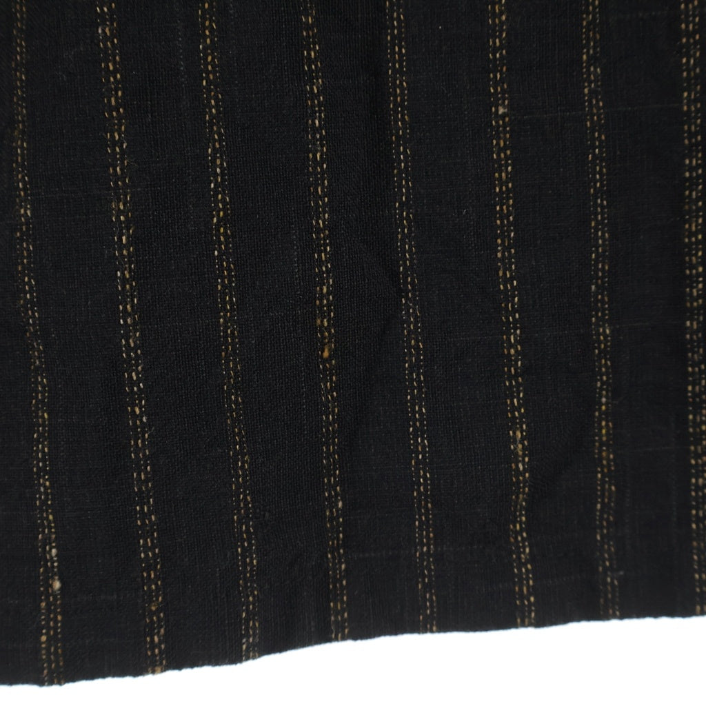 VISVIM(ヴィスヴィム) 25AW KEESEY SHIRT STRIPES L/S キージー ウールリネン 長袖ストライプシャツ ブラウン 0125205011005