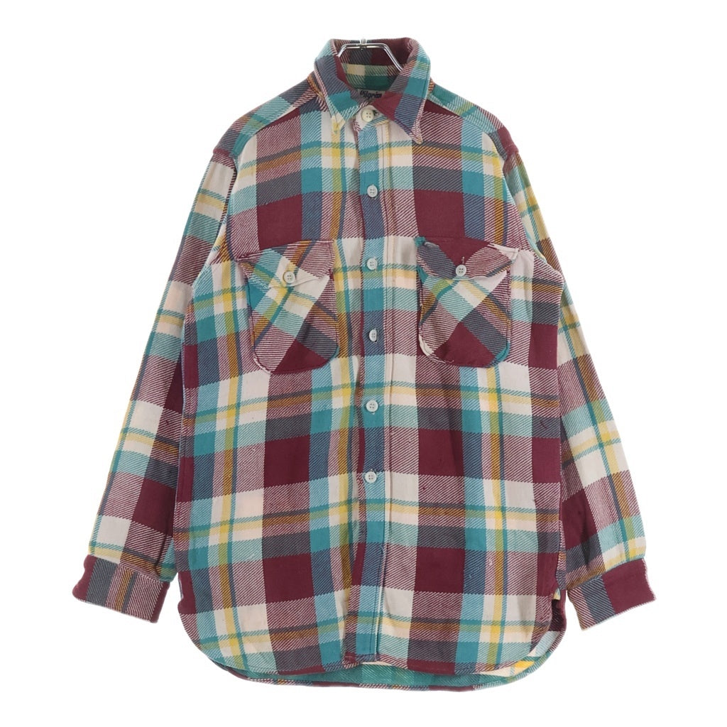 VINTAGE(ヴィンテージ) 50S VINTAGE PILGRIM ヴィンテージ ピルグリム チェック柄 レギュラーカラー長袖フランネルシャツ レッド