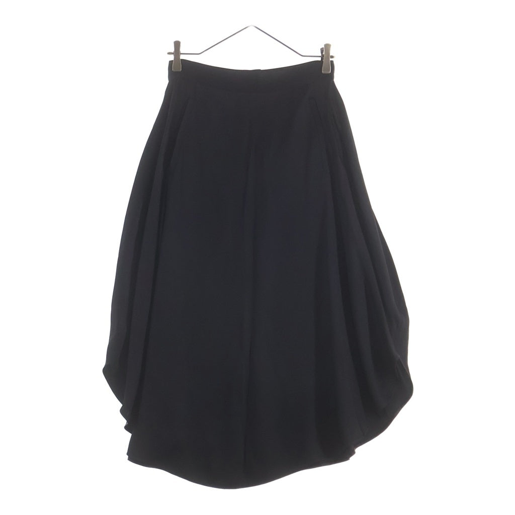 MM6 Maison Margiela(エムエムシックスメゾンマルジェラ) レーヨン バックジップ ドレープスカート レディース ブラック S32MA0317 S45399