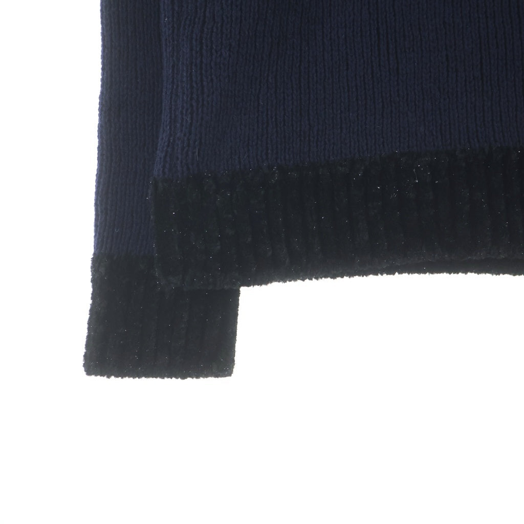 RAF SIMONS(ラフシモンズ) 22AW Reversible Fisherman Sweater ハーフジップ フィッシャーマン ニットセーター ネイビー 222-841