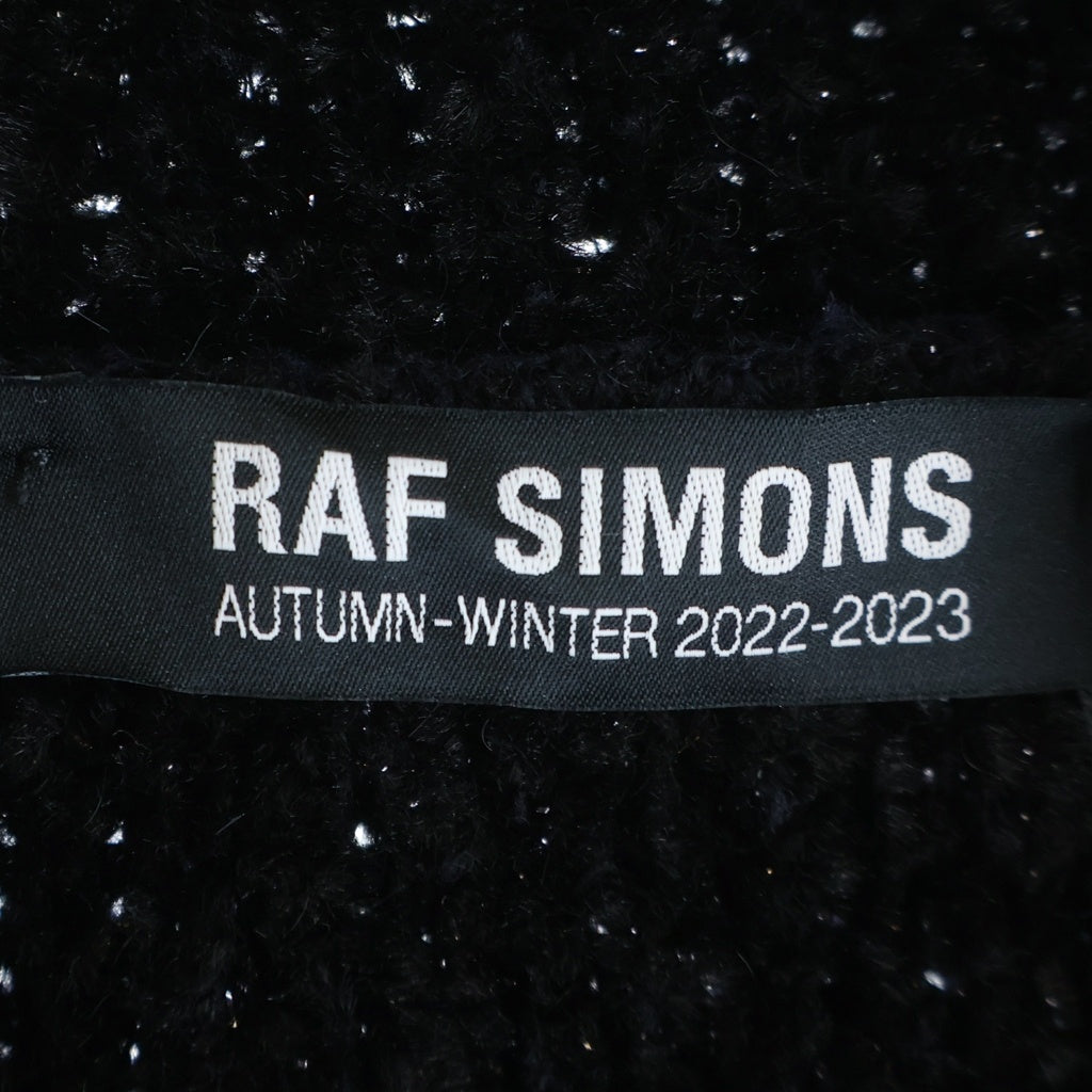 RAF SIMONS(ラフシモンズ) 22AW Reversible Fisherman Sweater ハーフジップ フィッシャーマン ニットセーター ネイビー 222-841