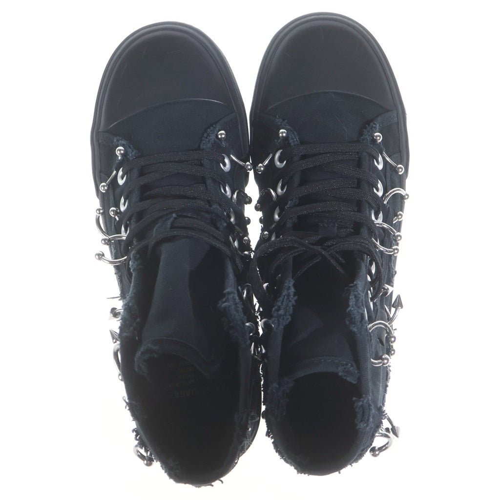 BALENCIAGA(バレンシアガ) 23AW PARIS PIERCING HIGH TOP DEST パリ ピアス デストロイ ハイカットスニーカー ブラック 688752