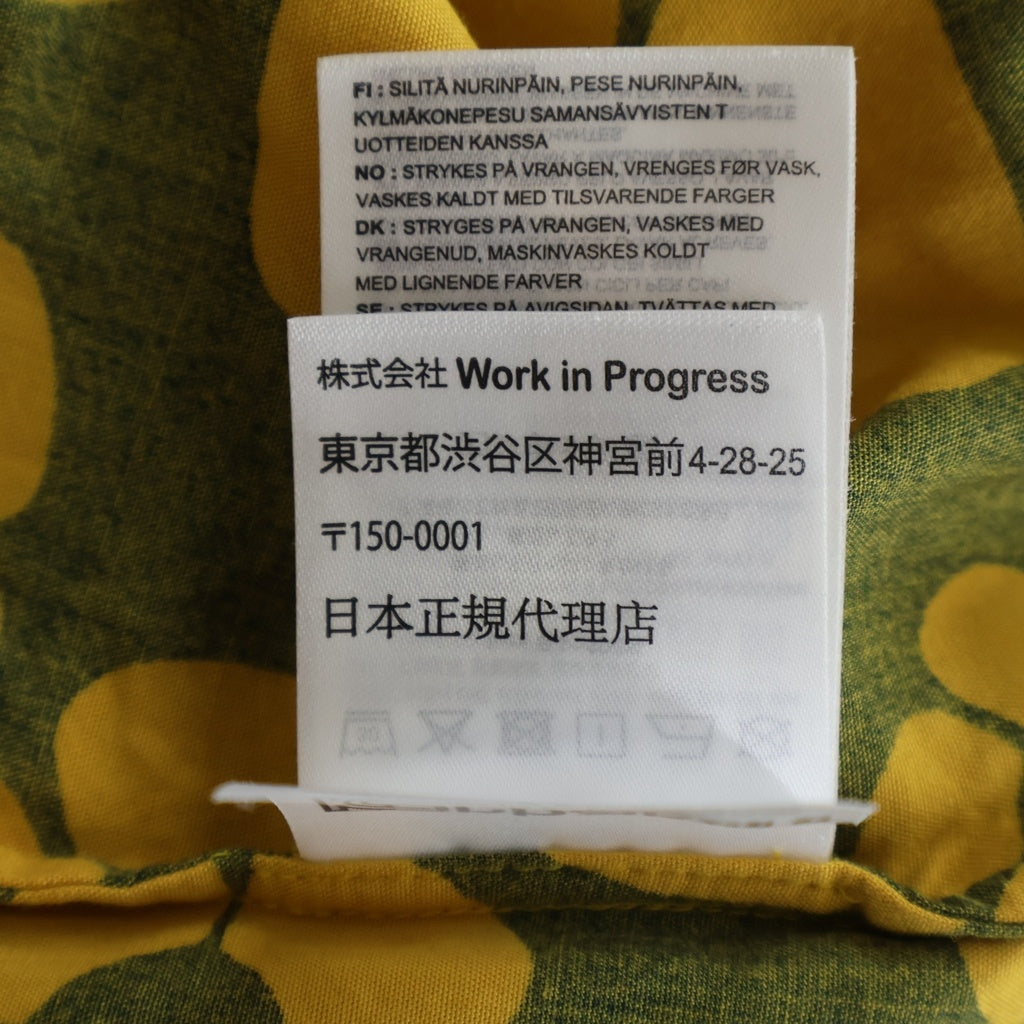 MARNI(マルニ) ×CARHARTT S/S MASTER SHIRT カーハート マスター レーヨン 総柄 半袖シャツ イエロー I031296
