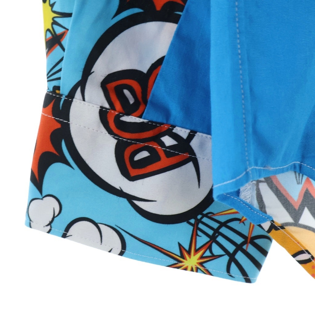 COMME des GARCONS SHIRT(コムデギャルソンシャツ) 19AW コミックプリント ロングスリーブ コットンシャツ ブルー W27021