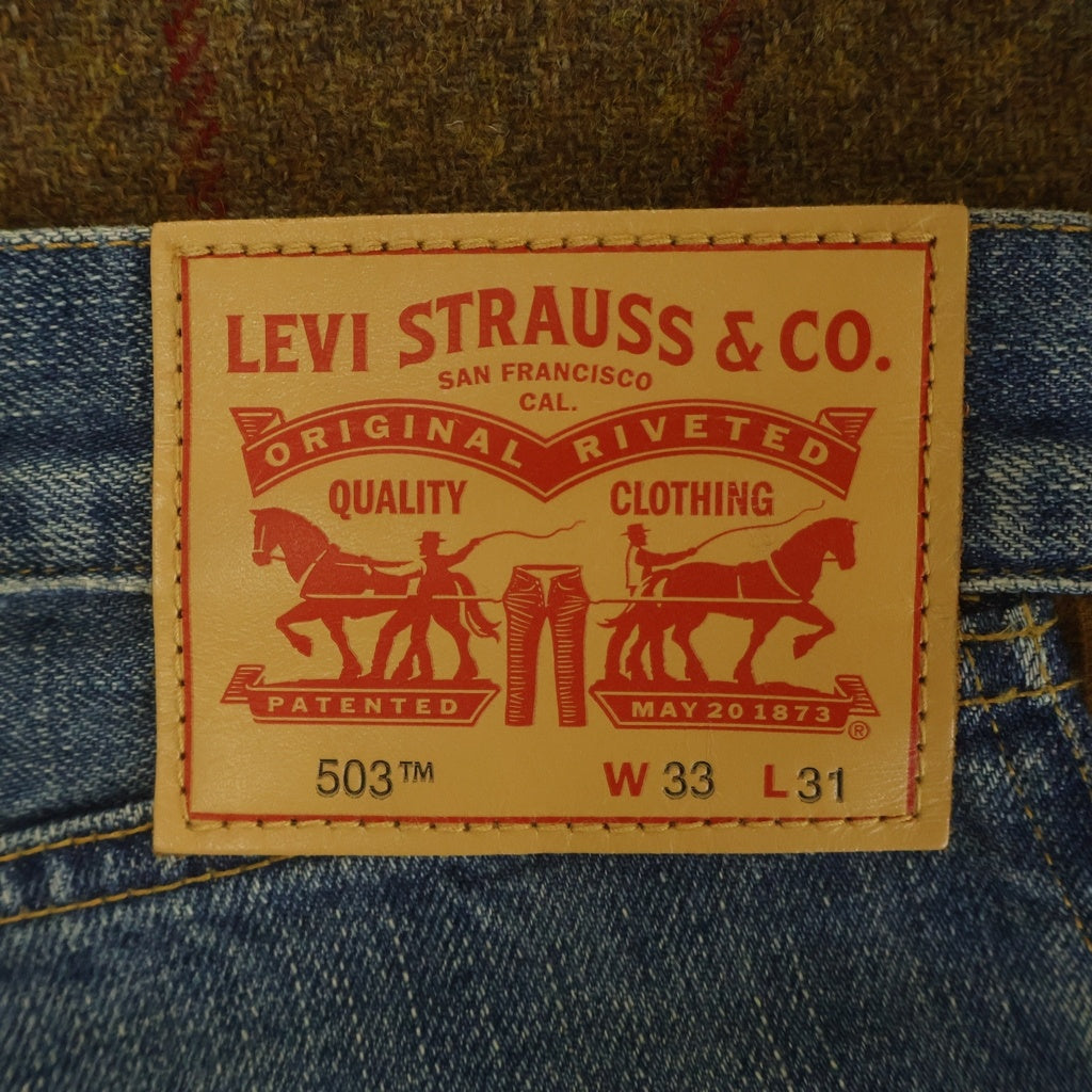 JUNYA WATANABE COMME des GARCONS(ジュンヤワタナベ コムデギャルソン) 22AW AD2022 ×LEVI'S ×PENDLETON リーバイス ペンドルトン パッチワーク ジップフライデニムパンツ インディゴ WJ-P203