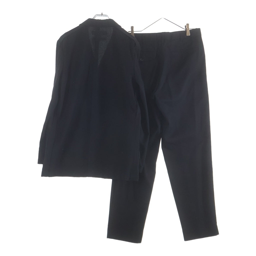 COMME des GARCONS SHIRT(コムデギャルソンシャツ) 04SS ポリレーヨン セットアップ シングルテーラードジャケット テーパードスラックスパンツ ブラック S12091/S12093