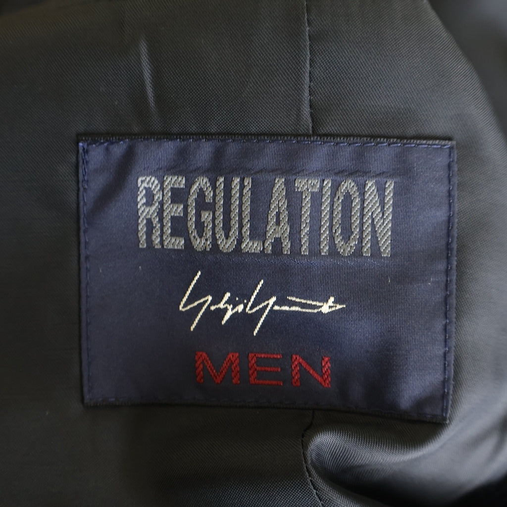 REGULATION Yohji Yamamoto MEN(レギュレーションヨウジヤマモトメン) REGULATION GABARDINE DOCTOR'S JACKET ウールギャバジン コーデュロイ ドクタージャケット ブラック HK-J03-040