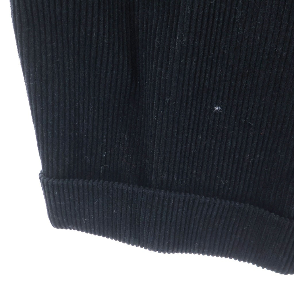 REGULATION Yohji Yamamoto MEN(レギュレーションヨウジヤマモトメン) REGULATION GABARDINE ウールギャバジン コーデュロイ ロールアップ テーパードパンツ ブラック HK-P04-040