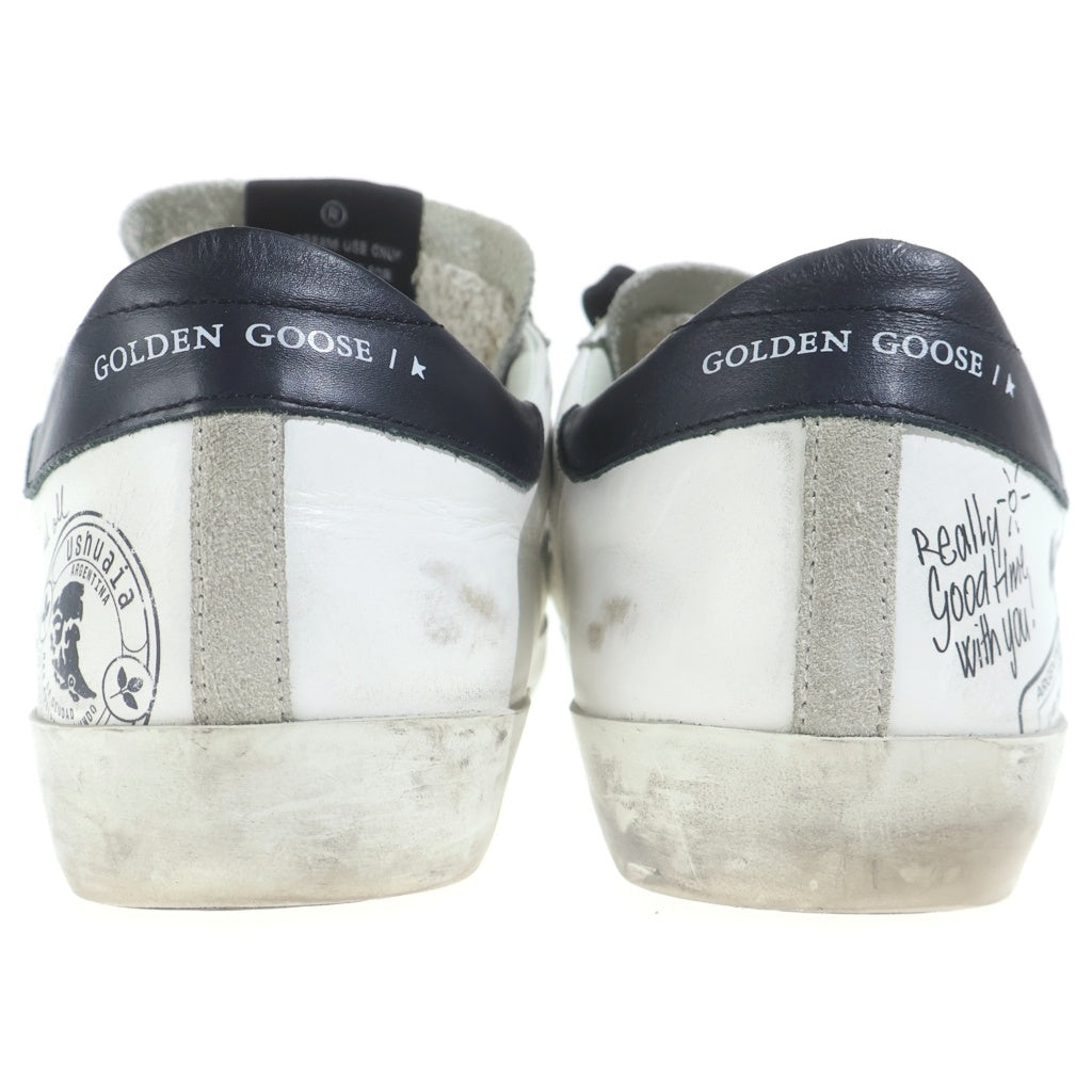 GOLDEN GOOSE DELUXE BRAND(ゴールデングースデラックスブランド) SUPERSTAR スーパースター グラフィティ ダメージ加工 レザー ローカットスニーカー ホワイト