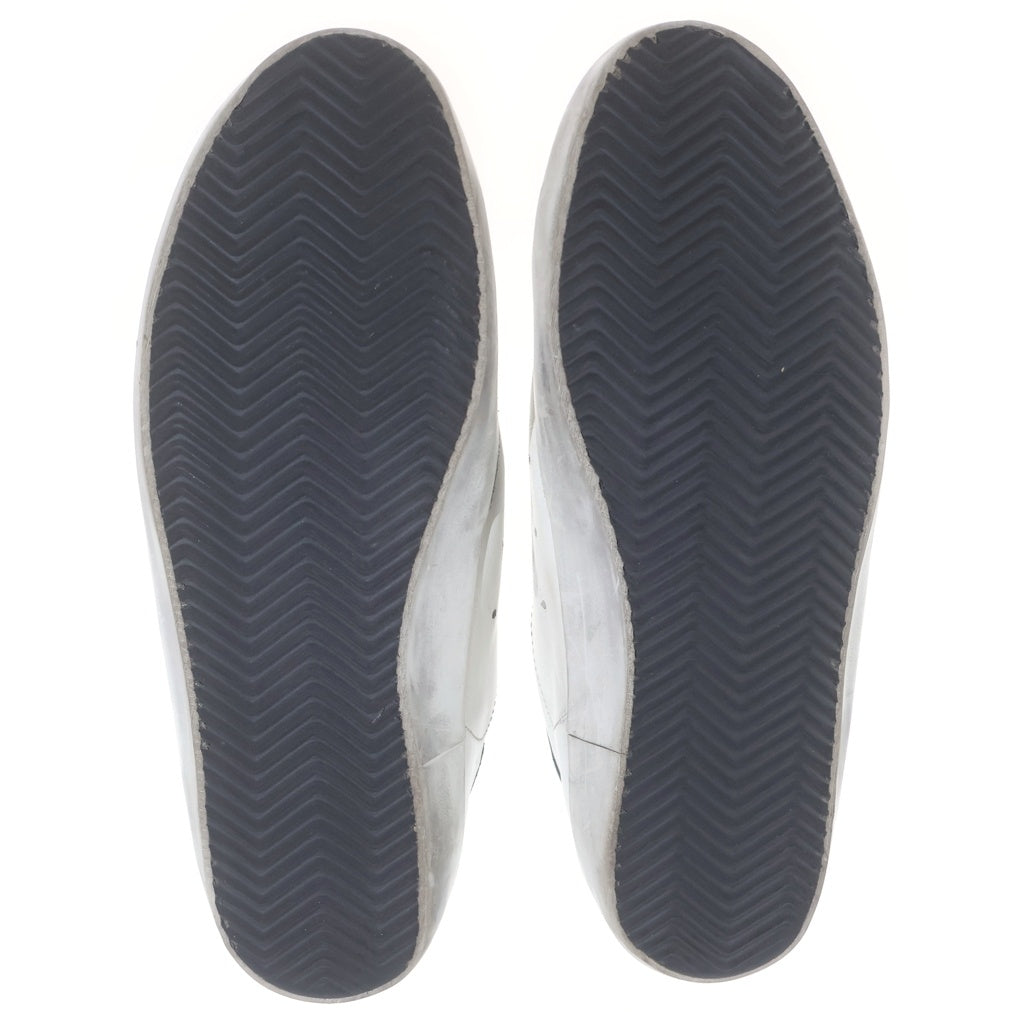 GOLDEN GOOSE DELUXE BRAND(ゴールデングースデラックスブランド) SUPERSTAR スーパースター グラフィティ ダメージ加工 レザー ローカットスニーカー ホワイト