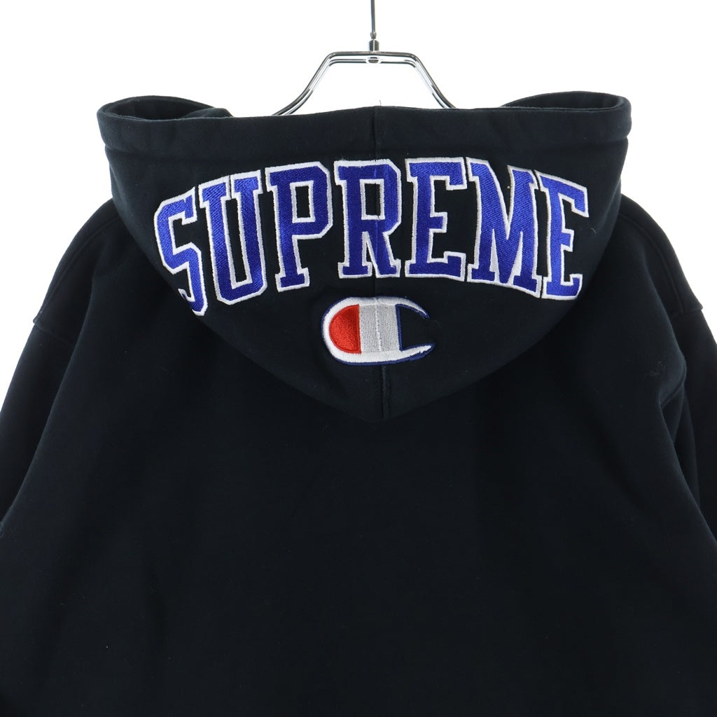 SUPREME(シュプリーム) 17AW ×CHAMPION Arc Logo Zip Up Sweat チャンピオン アーチロゴ ジップアップスウェットパーカー フーディー ブラック