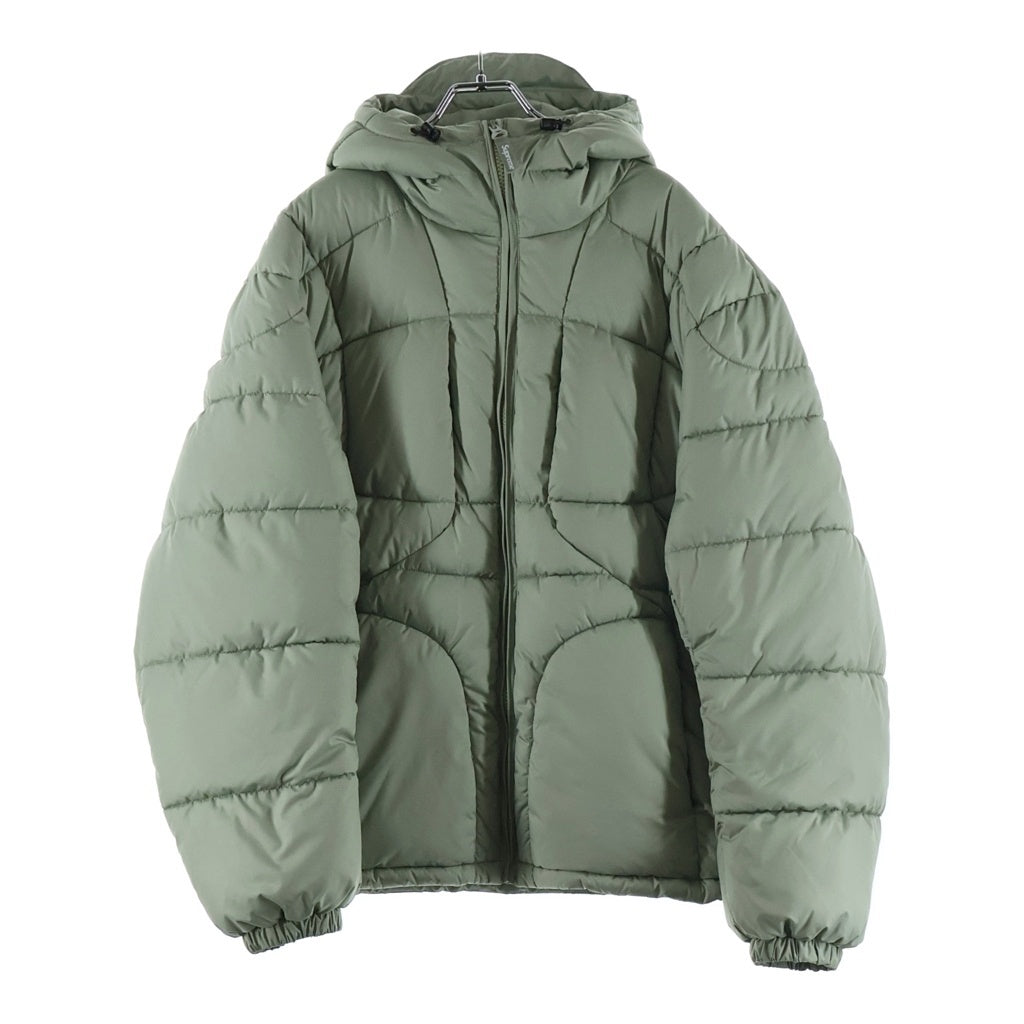 SUPREME(シュプリーム) 21AW Warp Hooded Puffy Jacket ワープ パフィー フーデッド中綿ジャケット カーキ