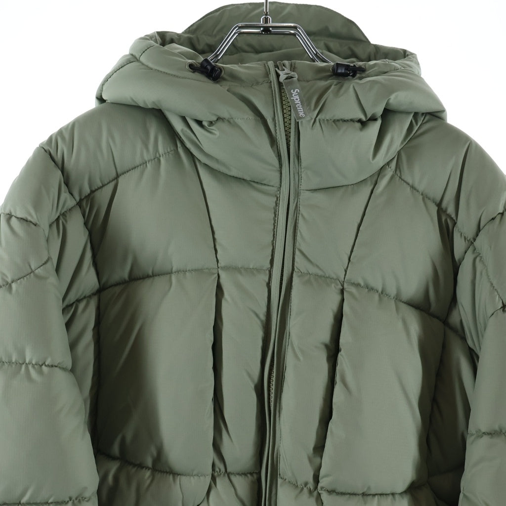 SUPREME(シュプリーム) 21AW Warp Hooded Puffy Jacket ワープ パフィー フーデッド中綿ジャケット カーキ
